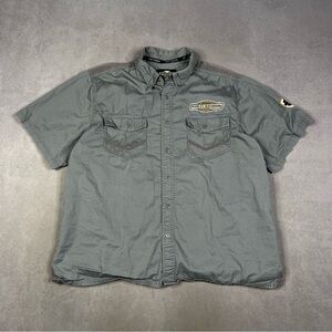 Harley-Davidson Gray Casual Button Down Shirt